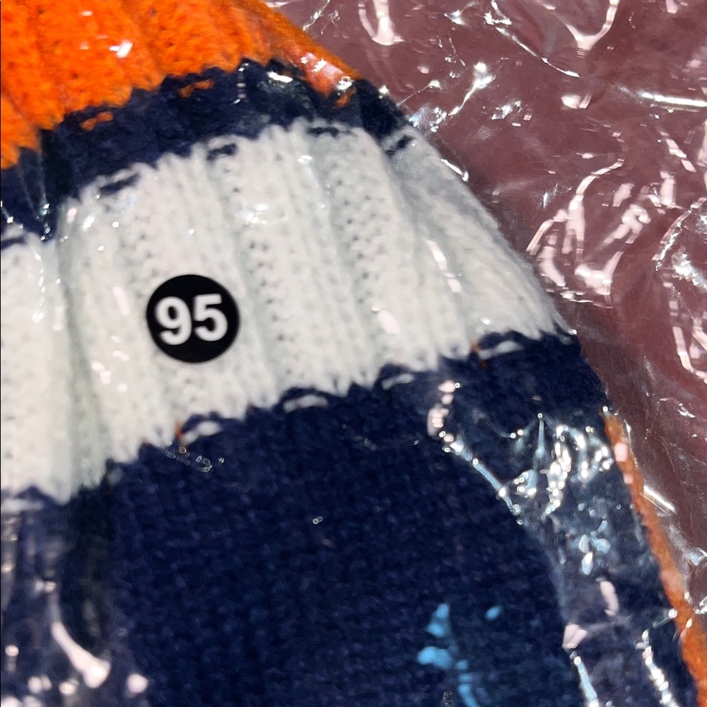 ⚾️ UNISEX Houston Pom Pom Beanie Hat - Orange & Navy - Picture 6 of 6